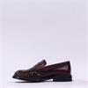 Wonders Eva Ruched Penny Loafer - Burgundy Leather